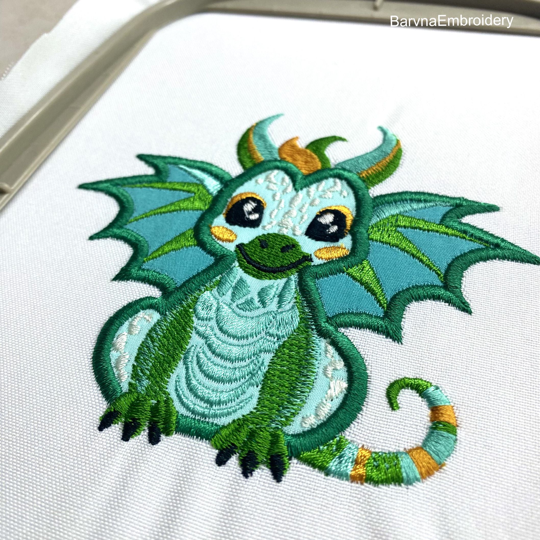 Dragon Applique Embroidery Design for Machine, Dragon embroidery designs, Dragon embroidery files, Machine embroidery designs, Applique embroidery designs, Green dragon embroidery designs