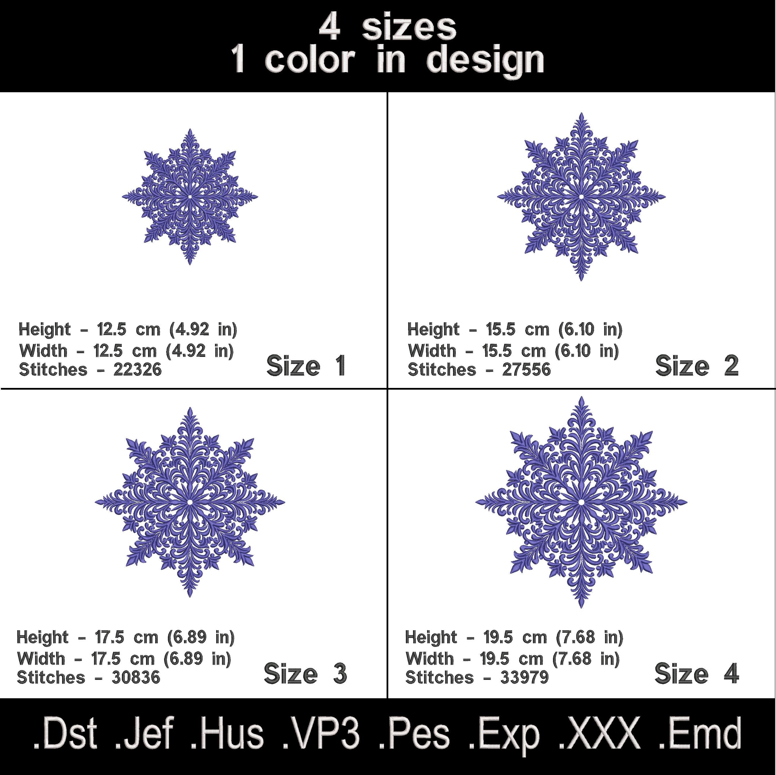 Big Snowflake Machine Embroidery File