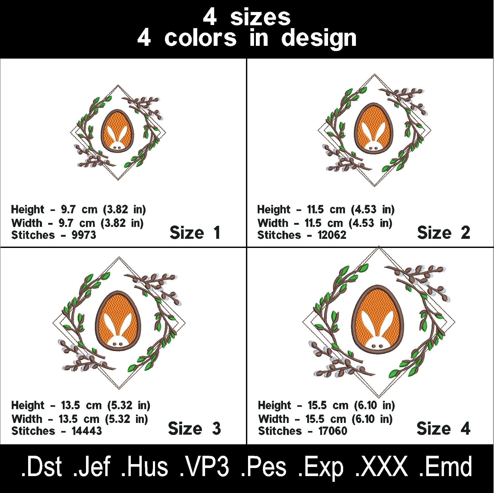 Easter embroidery designs for machine.