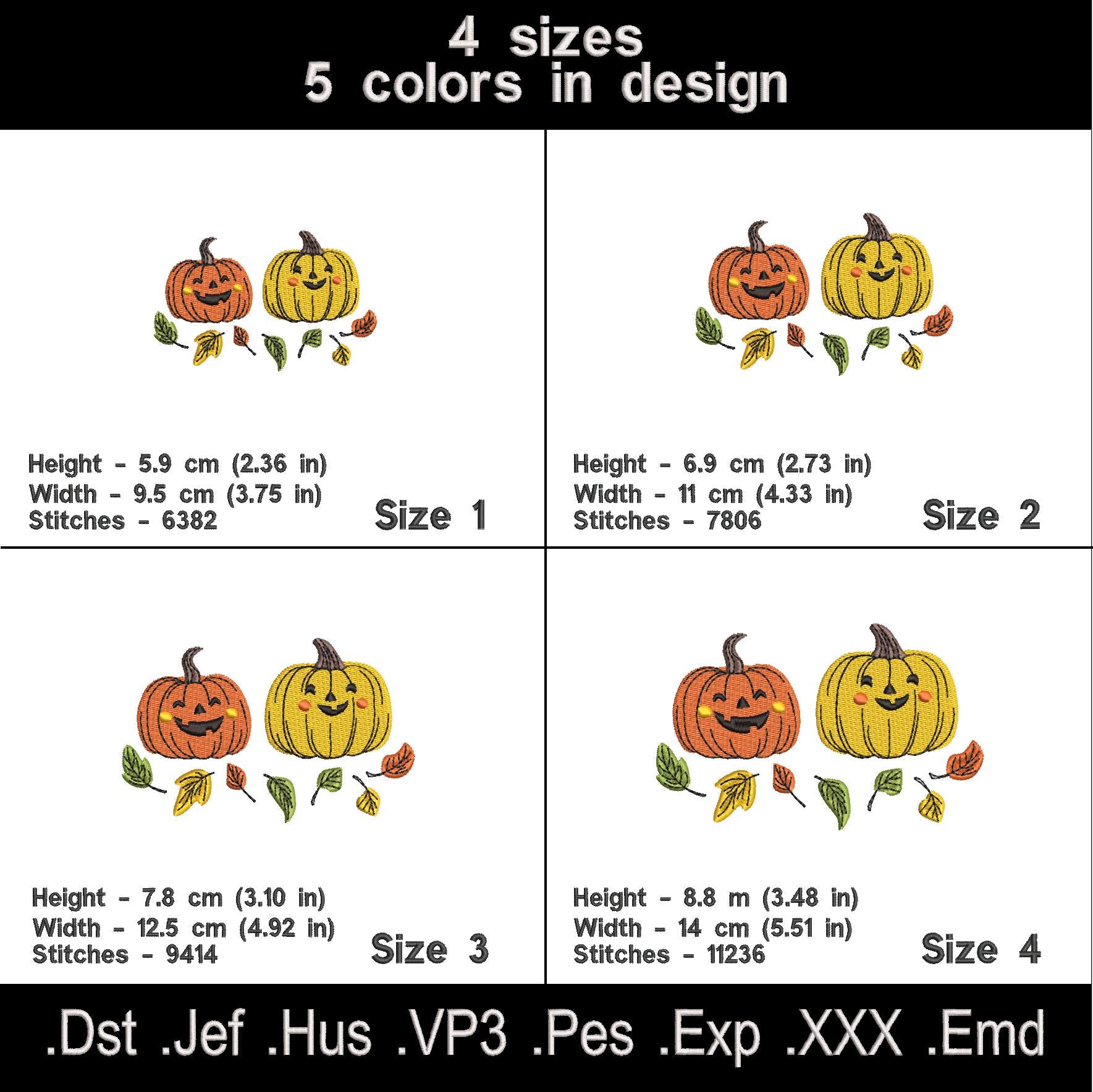 Pumpkin Machine Embroidery designs, Fall embroidery files, Digital download