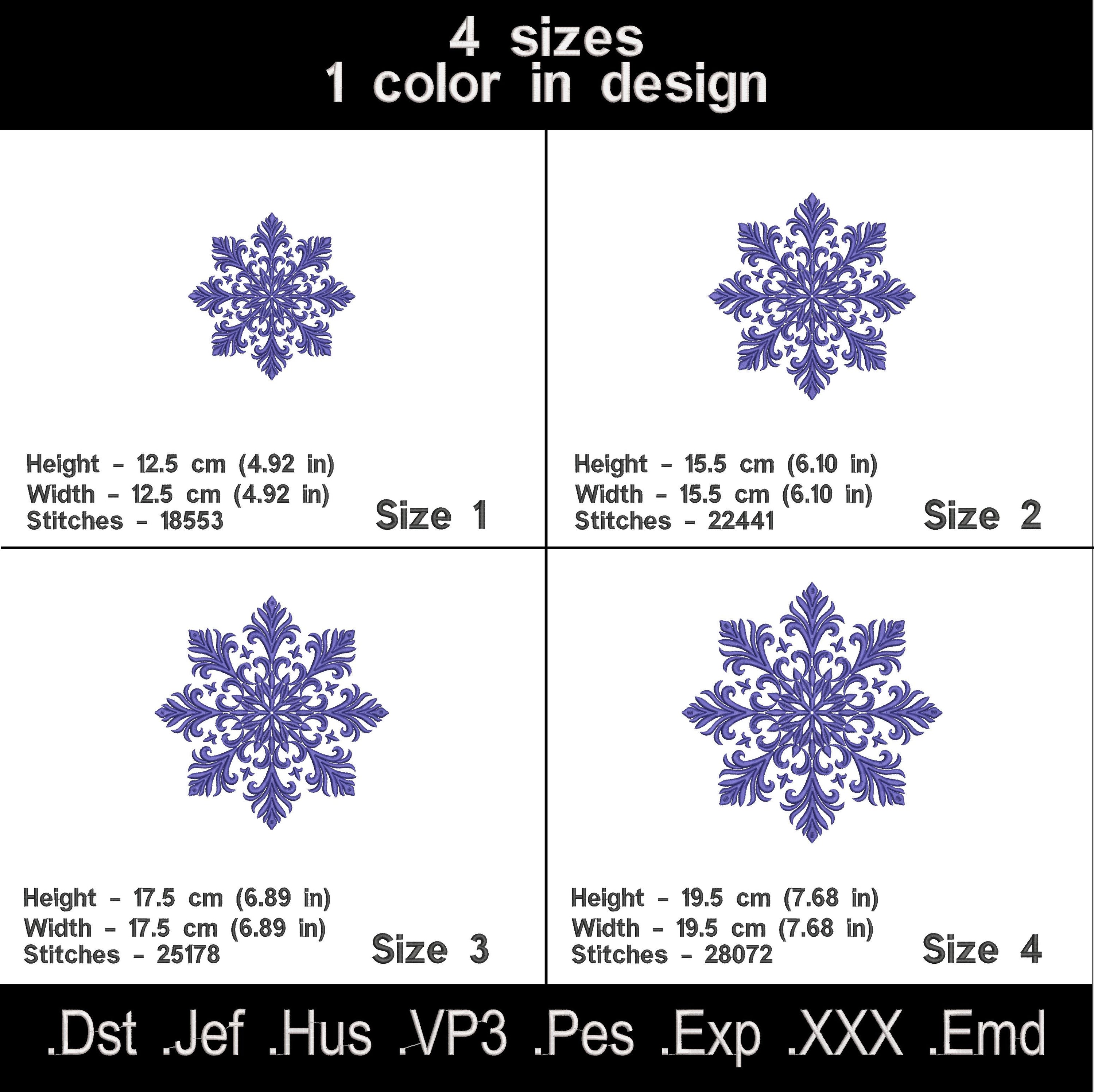 Large Snowflake Embroidery Pattern – Digital File