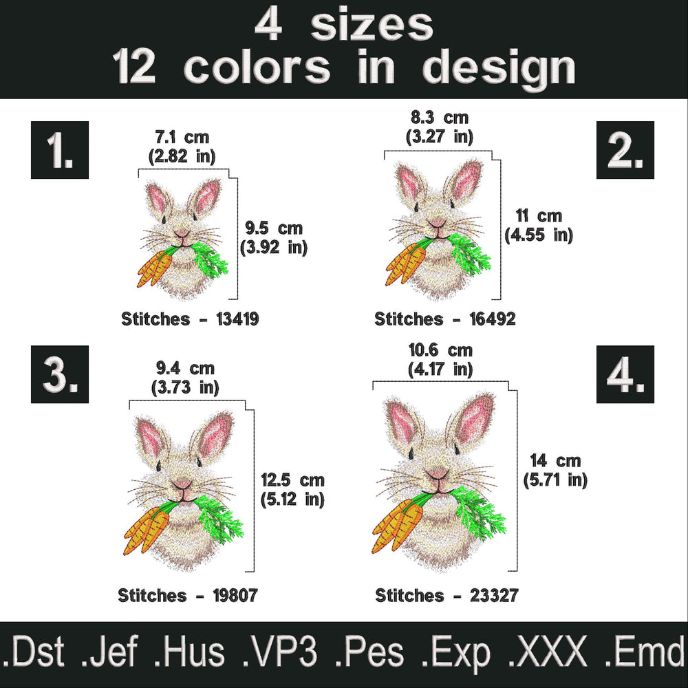 Bunny Machine embroidery designs.