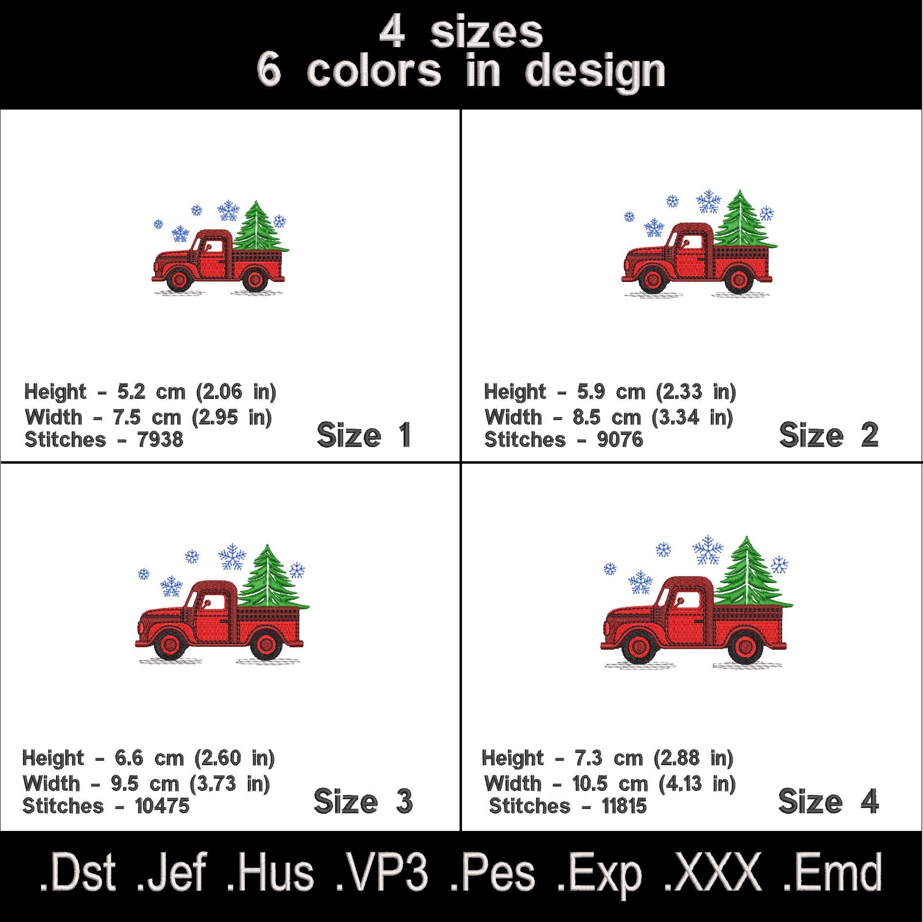 Christmas Truck Machine embroidery designs.
