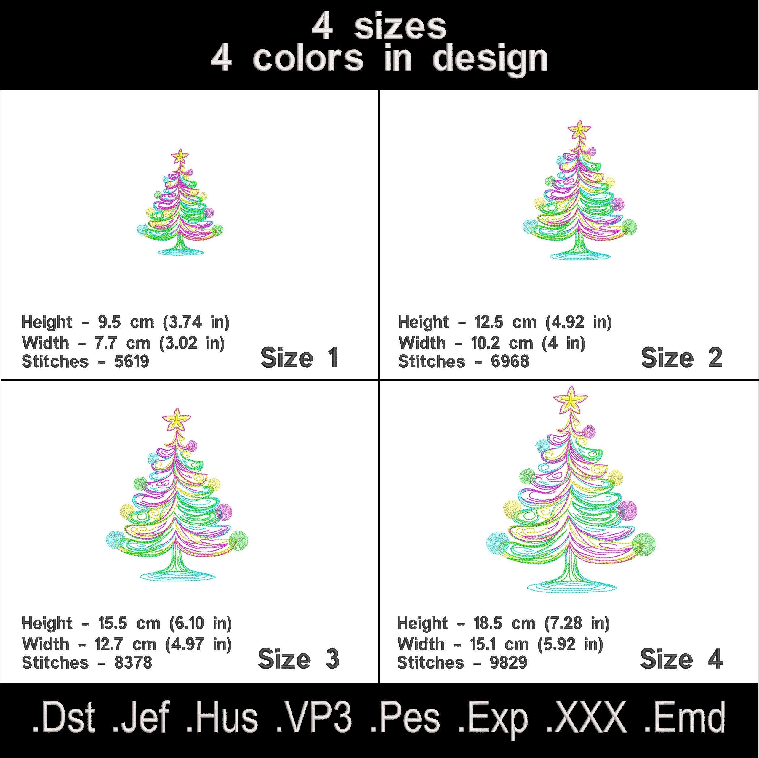 Christmas tree Machine embroidery designs.