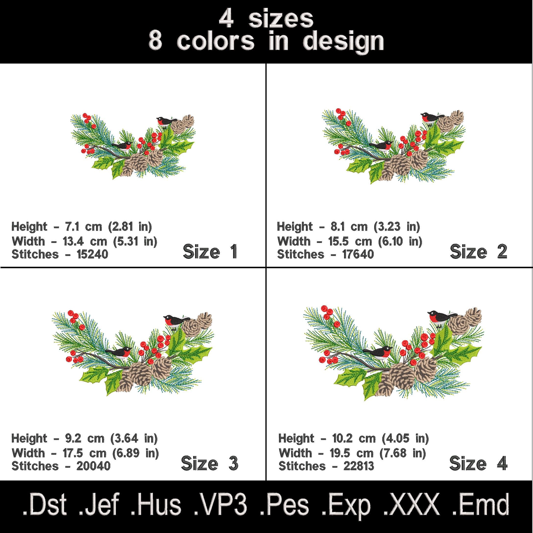 Christmas wreath Machine embroidery designs.