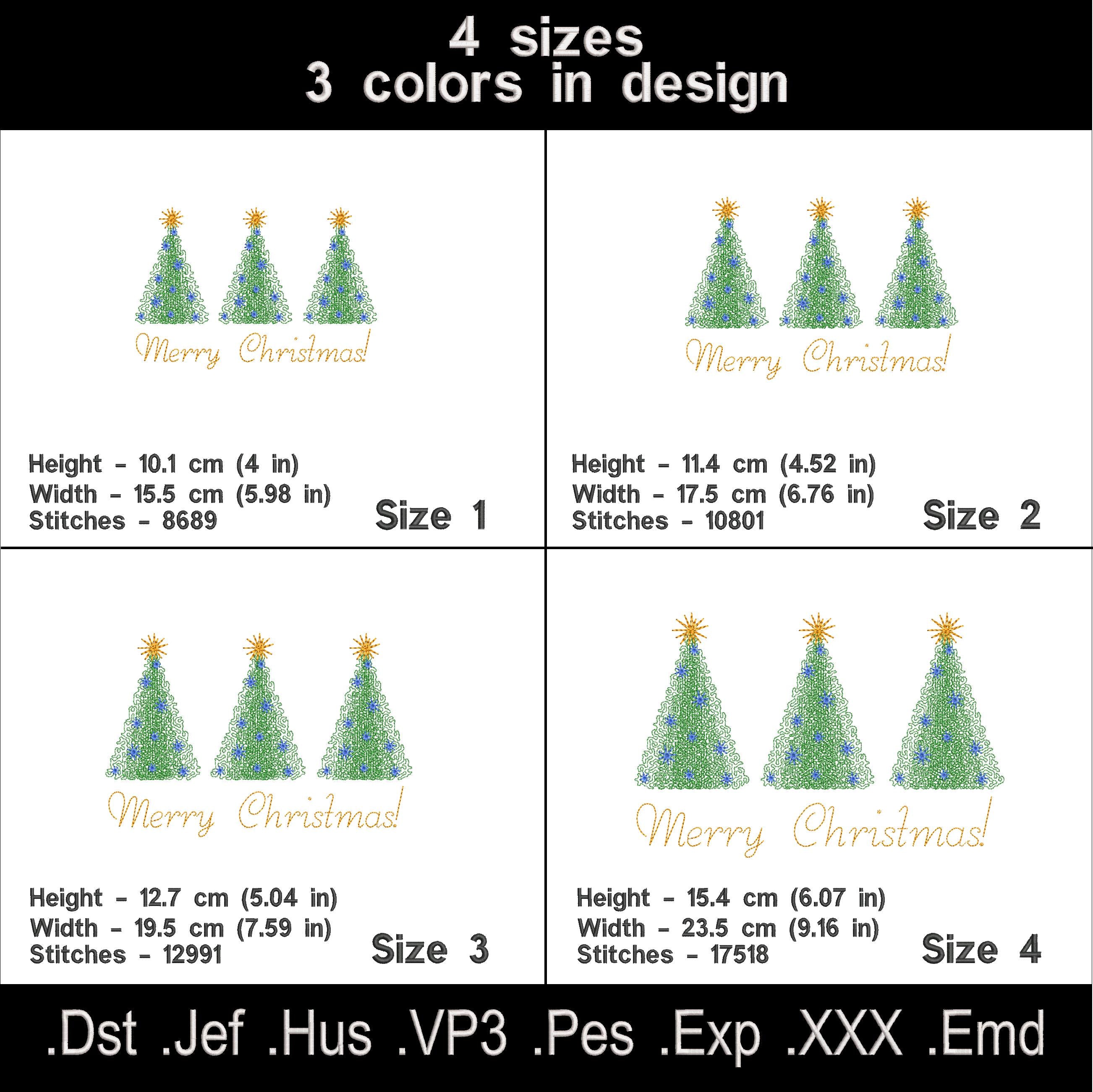 Christmas tree Machine embroidery designs, Merry Christmas embroidery designs.