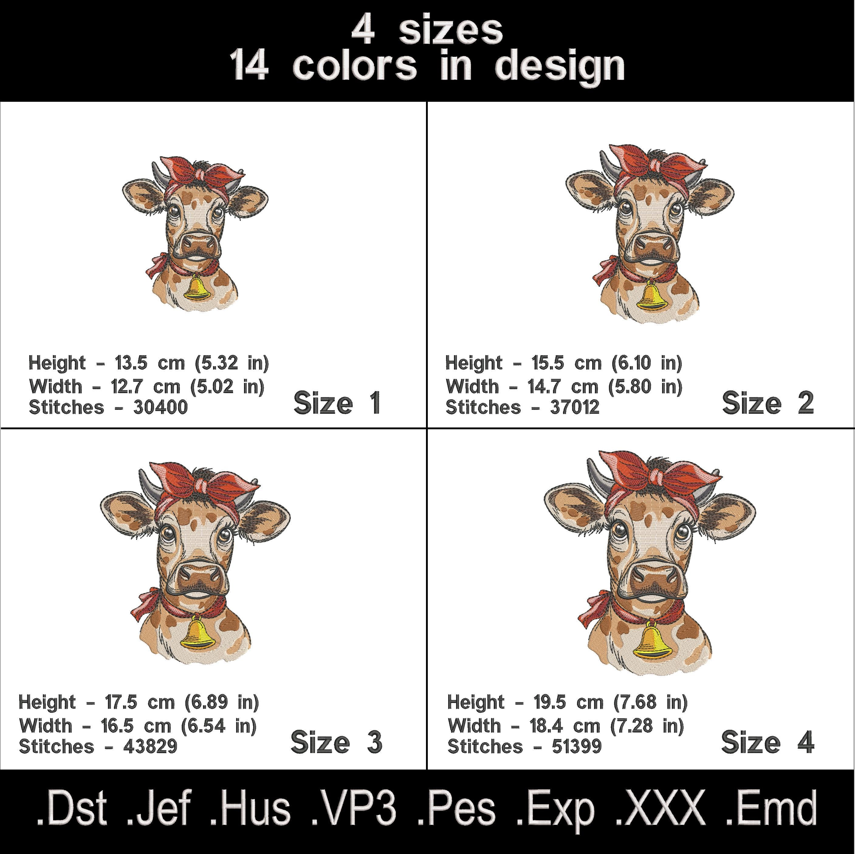 Cow Machine embroidery designs.