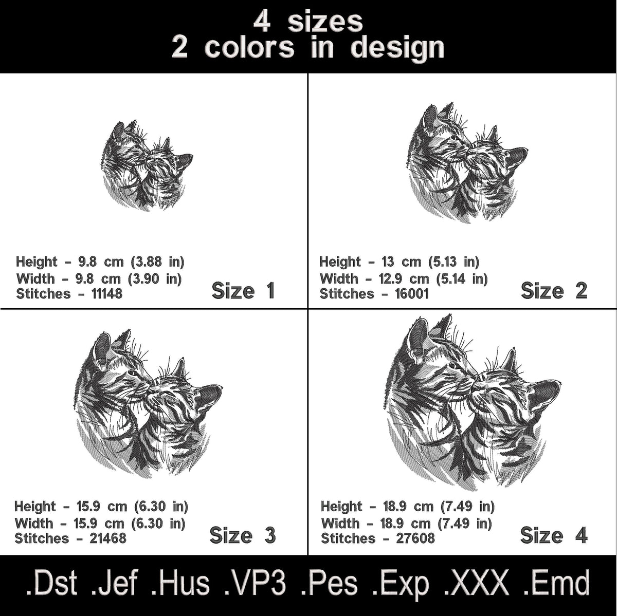 Cat Machine Configuration Sticker Cats Machine embroidery designs. – BarvnaEmbroidery
