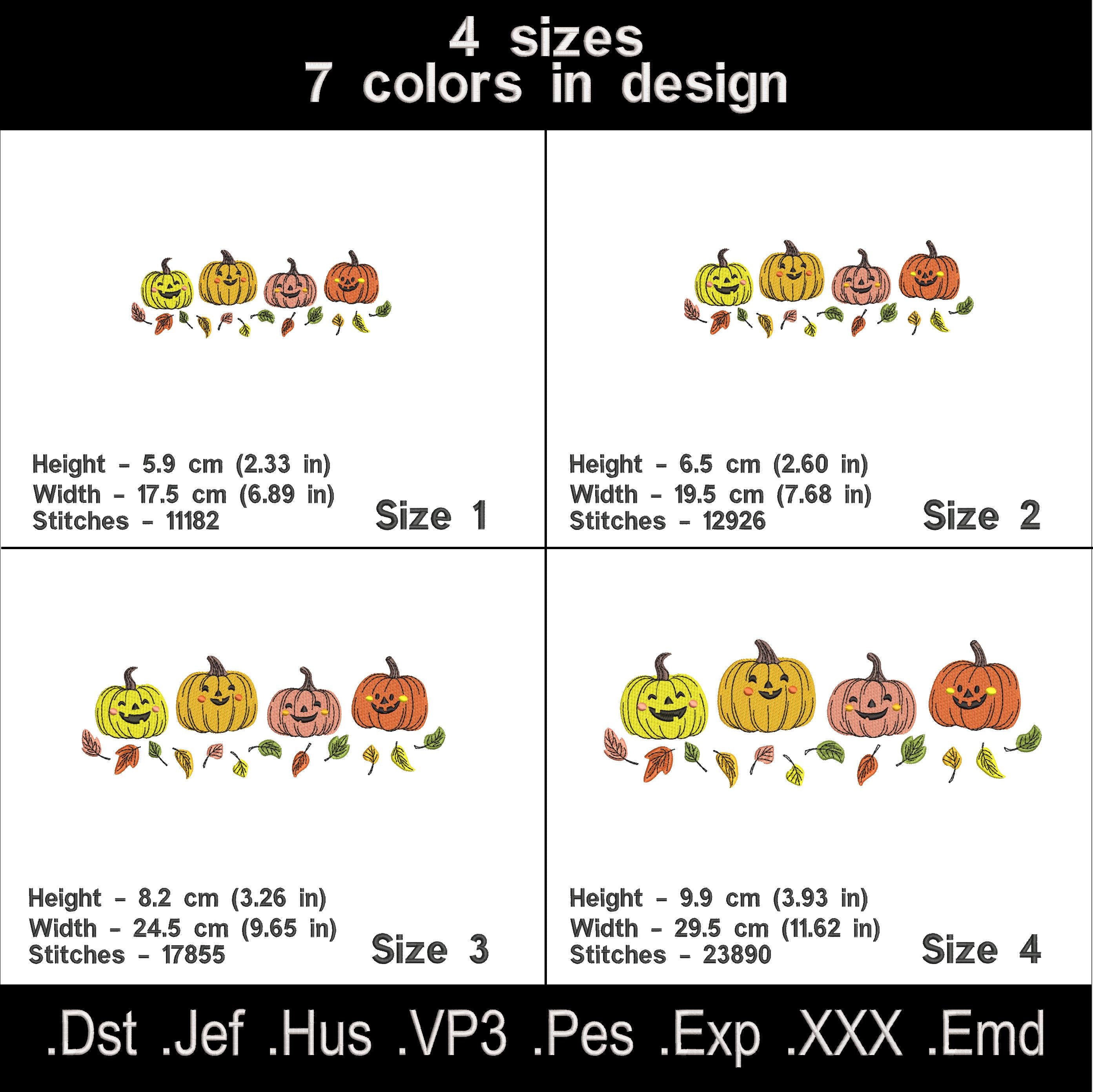 Pumpkins Machine Embroidery designs, Fall embroidery files, Digital download