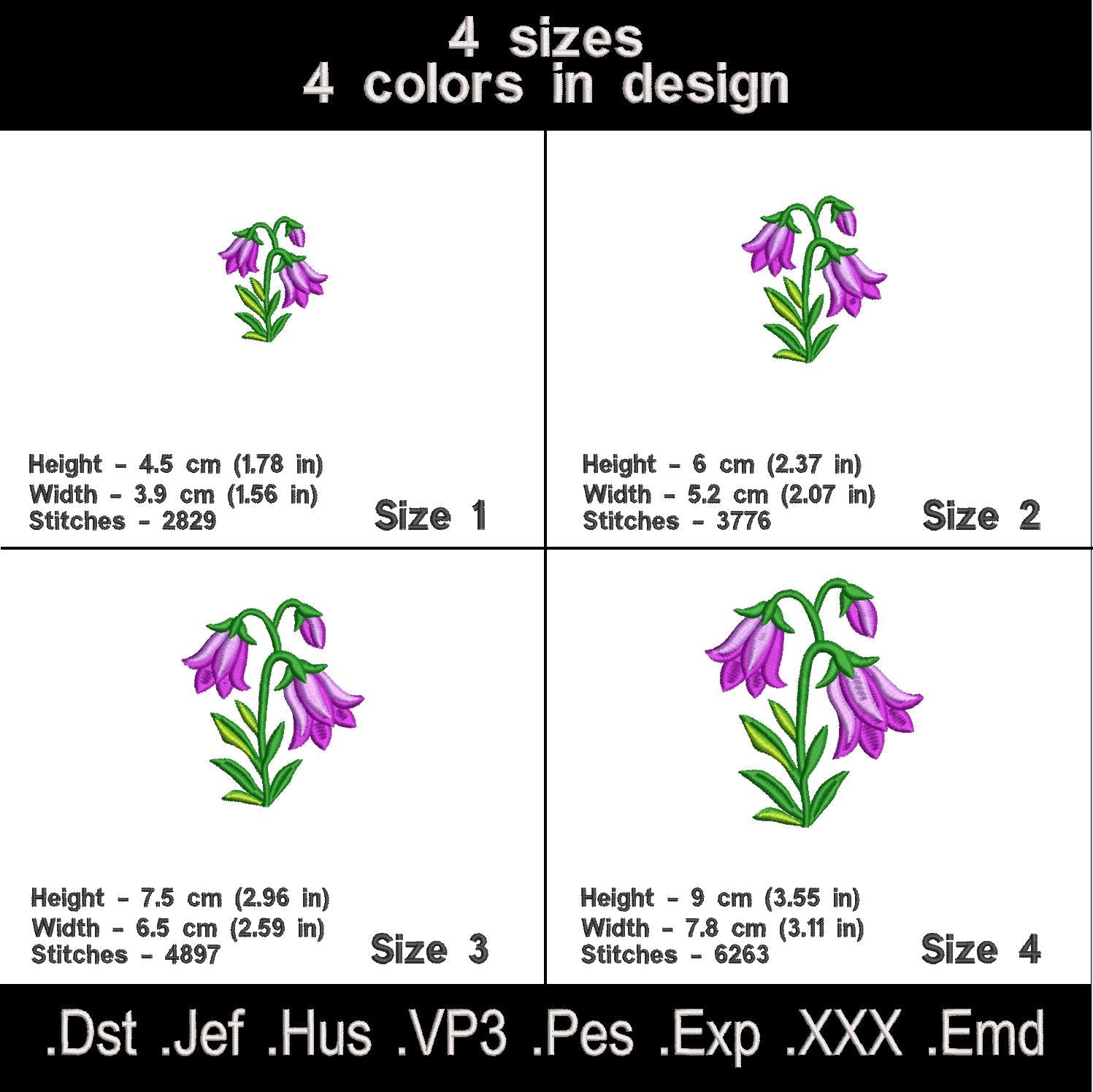 Bellflower Machine Embroidery Design