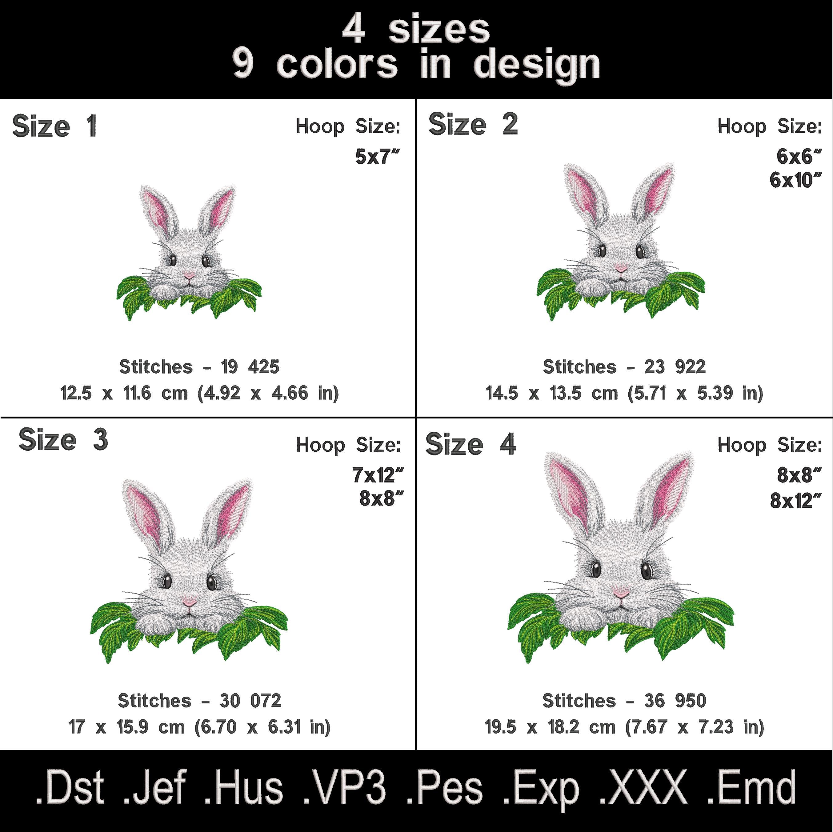 Bunny Embroidery Bundle – 5 Spring Designs