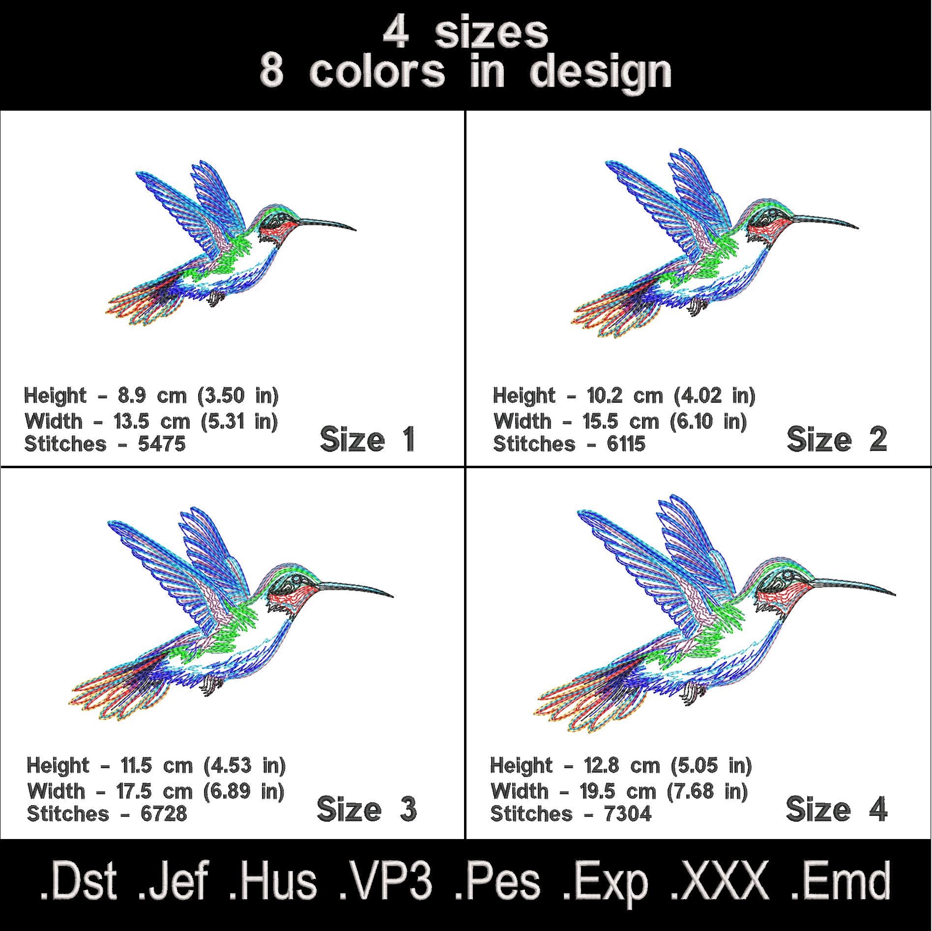 Hummingbird Machine embroidery designs.