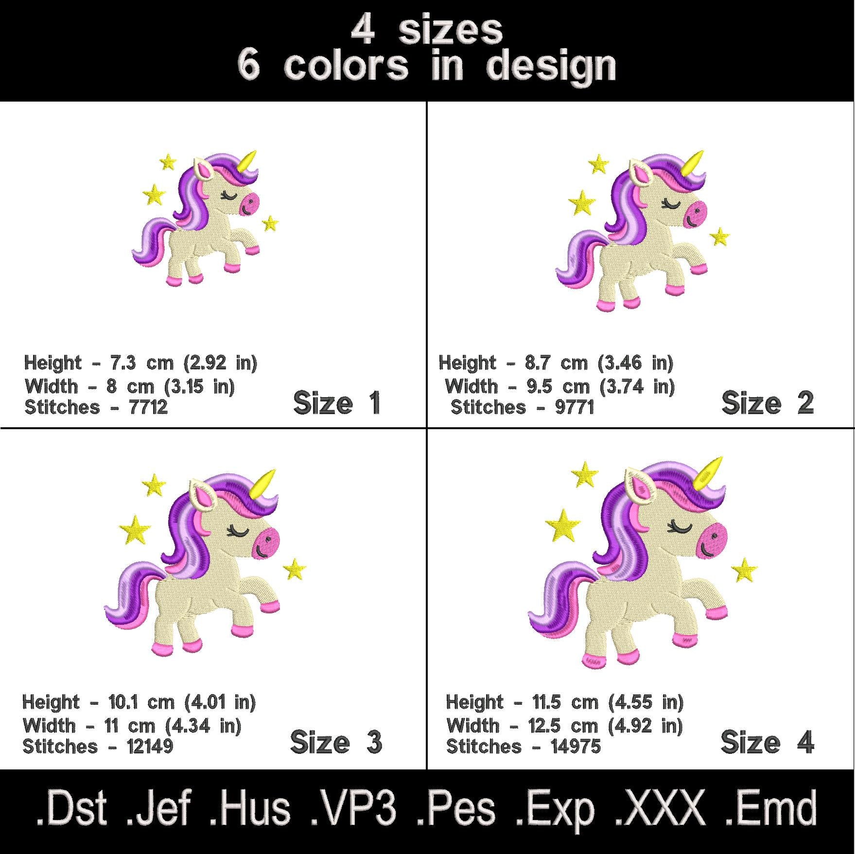 Unicorn Embroidery Design.