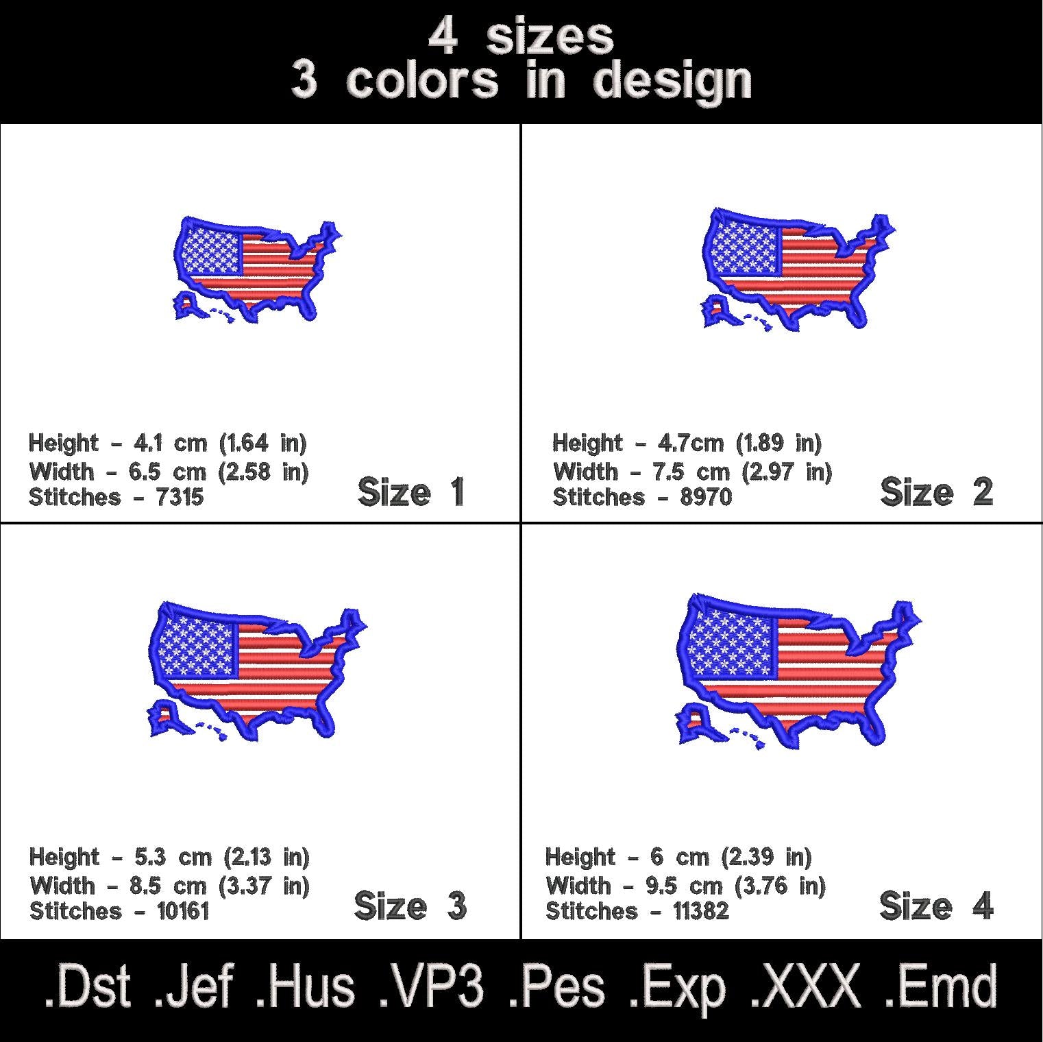 American Map Embroidery files.