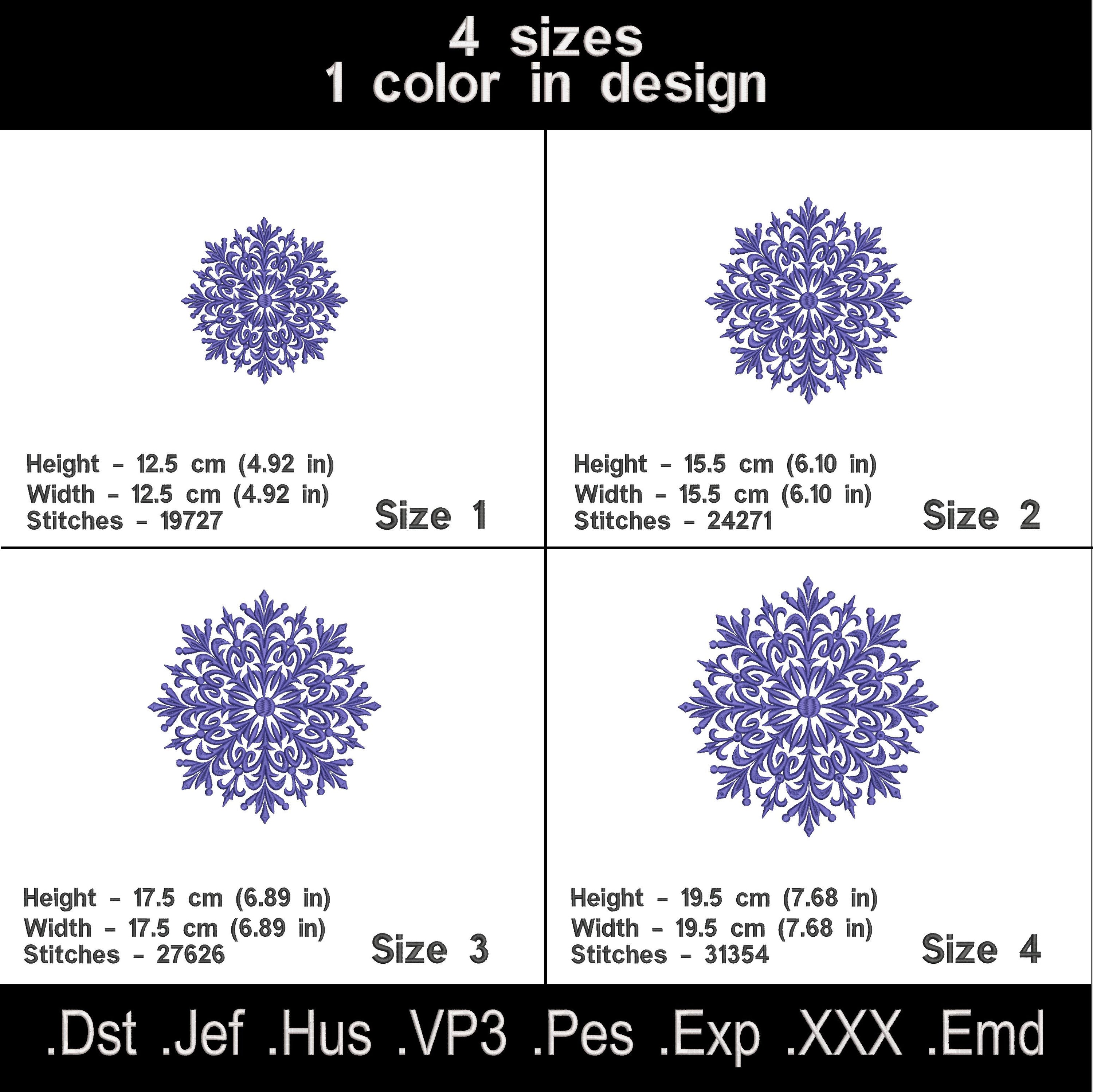 Christmas Snowflake Embroidery Design Download