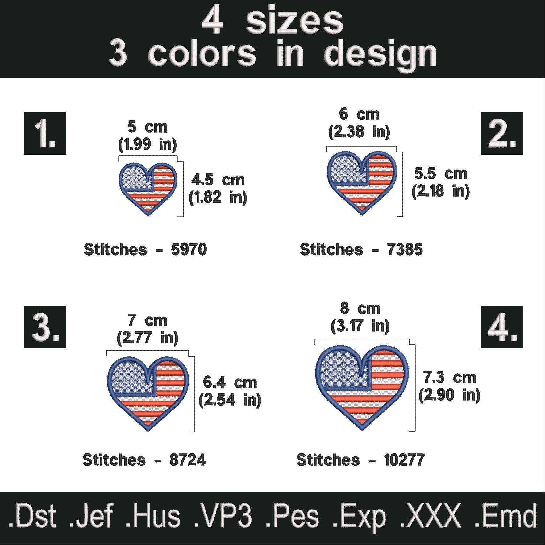 USA flag Machine embroidery designs.