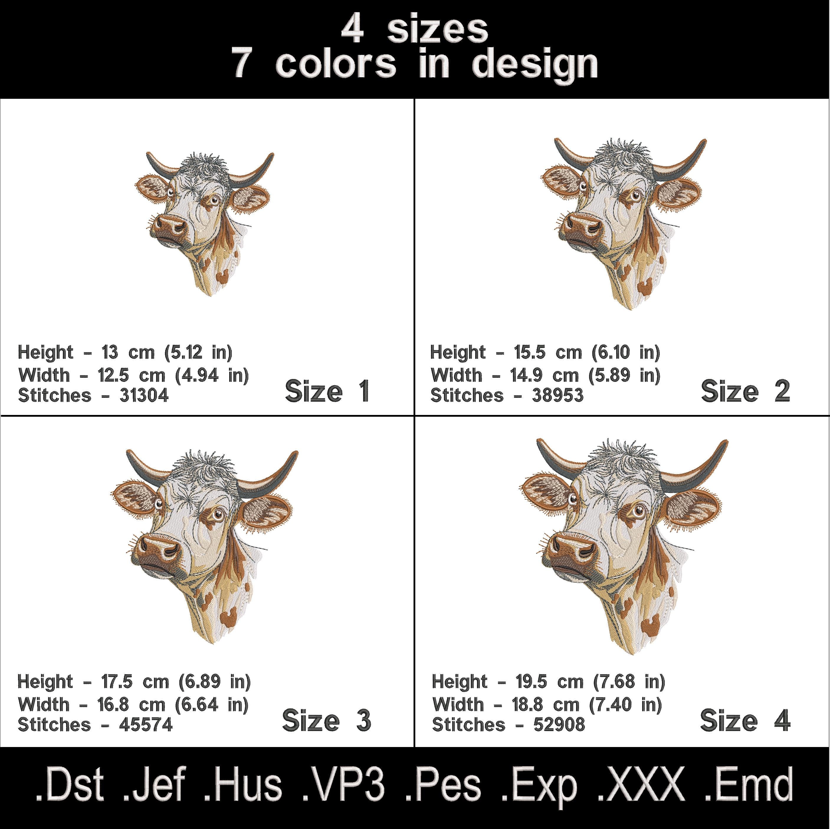 Cow Machine embroidery designs.