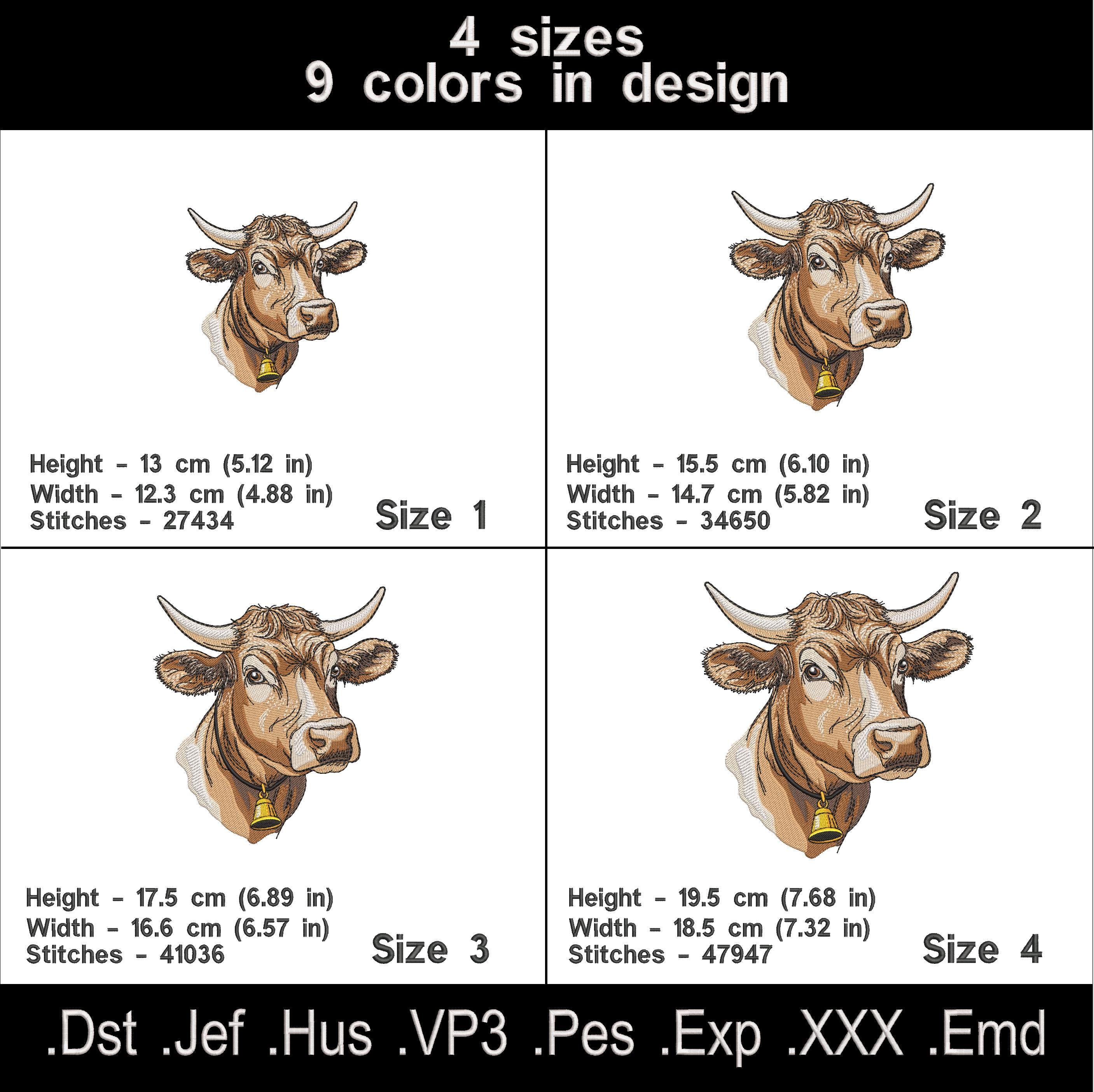 Cow Machine embroidery designs.