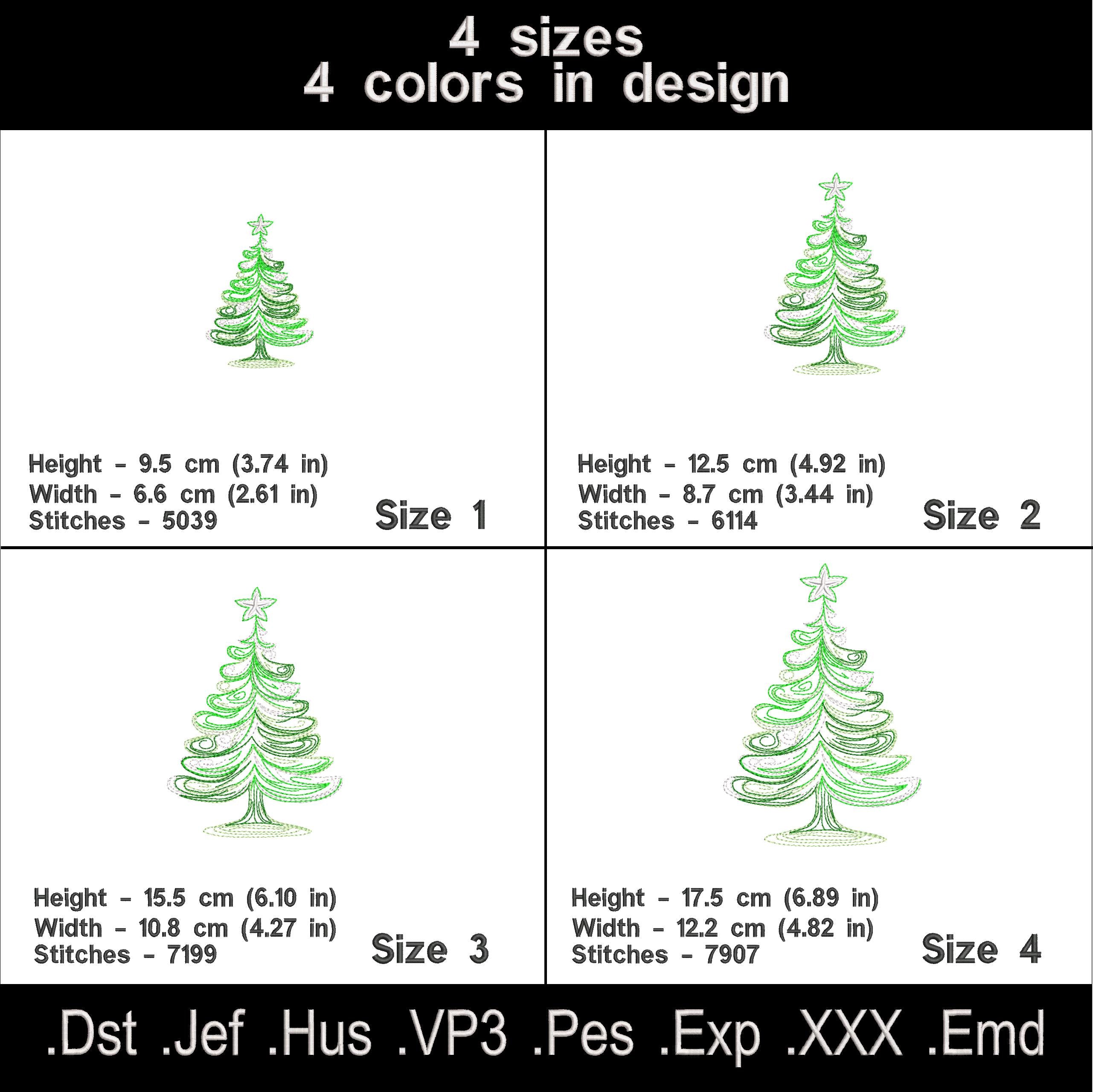 Christmas tree Machine embroidery designs.