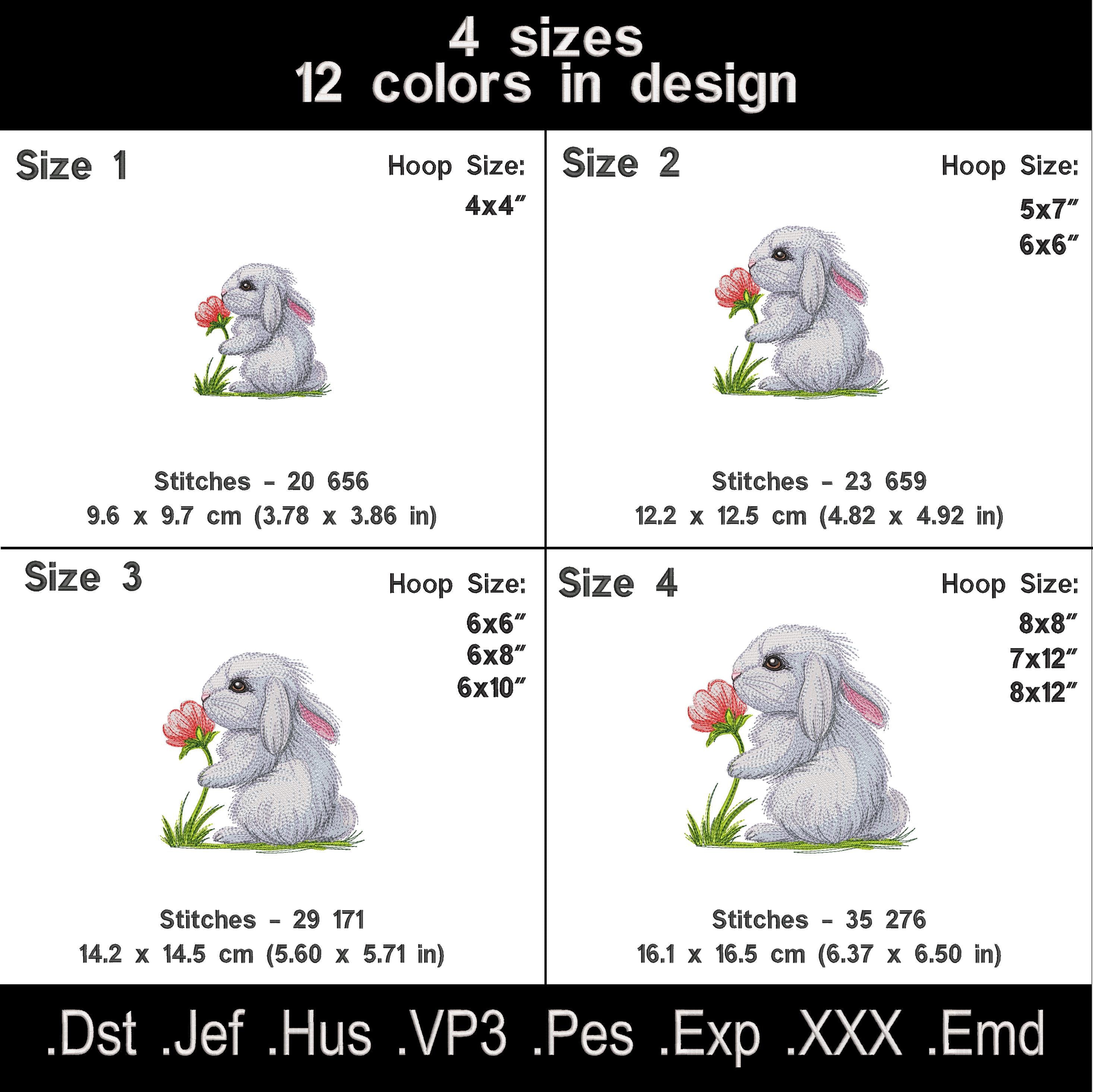 Bunny Embroidery Bundle – 5 Spring Designs