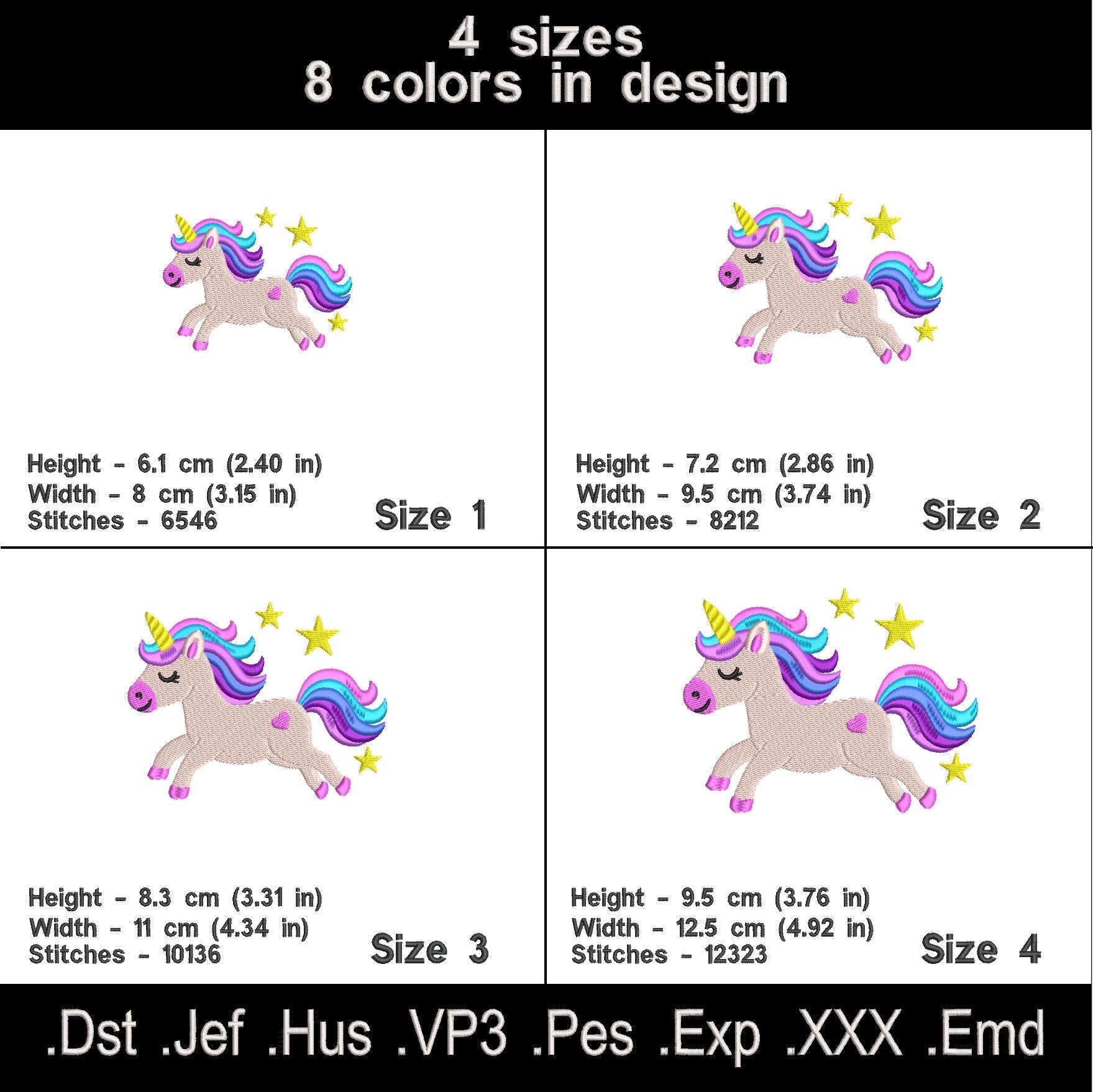 Unicorn Embroidery Design.