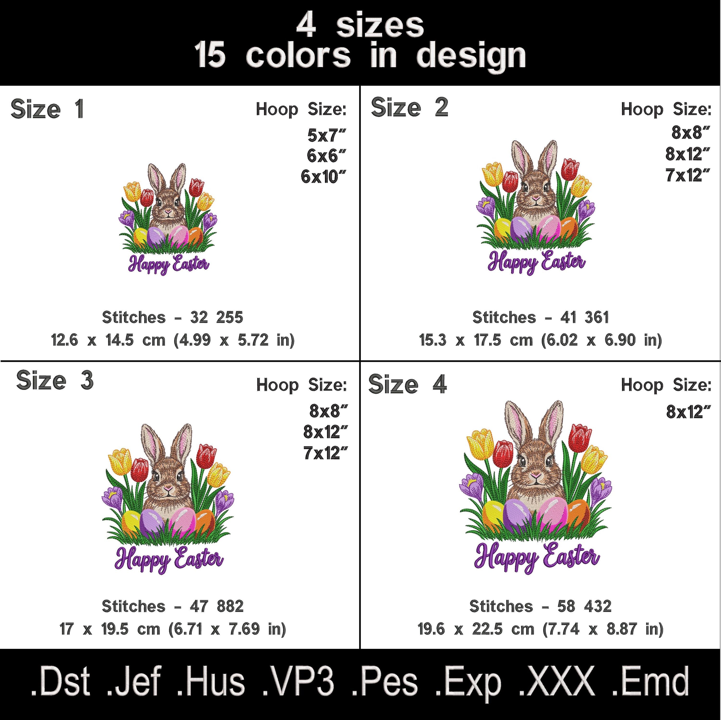 Easter Bunny Embroidery Design Set