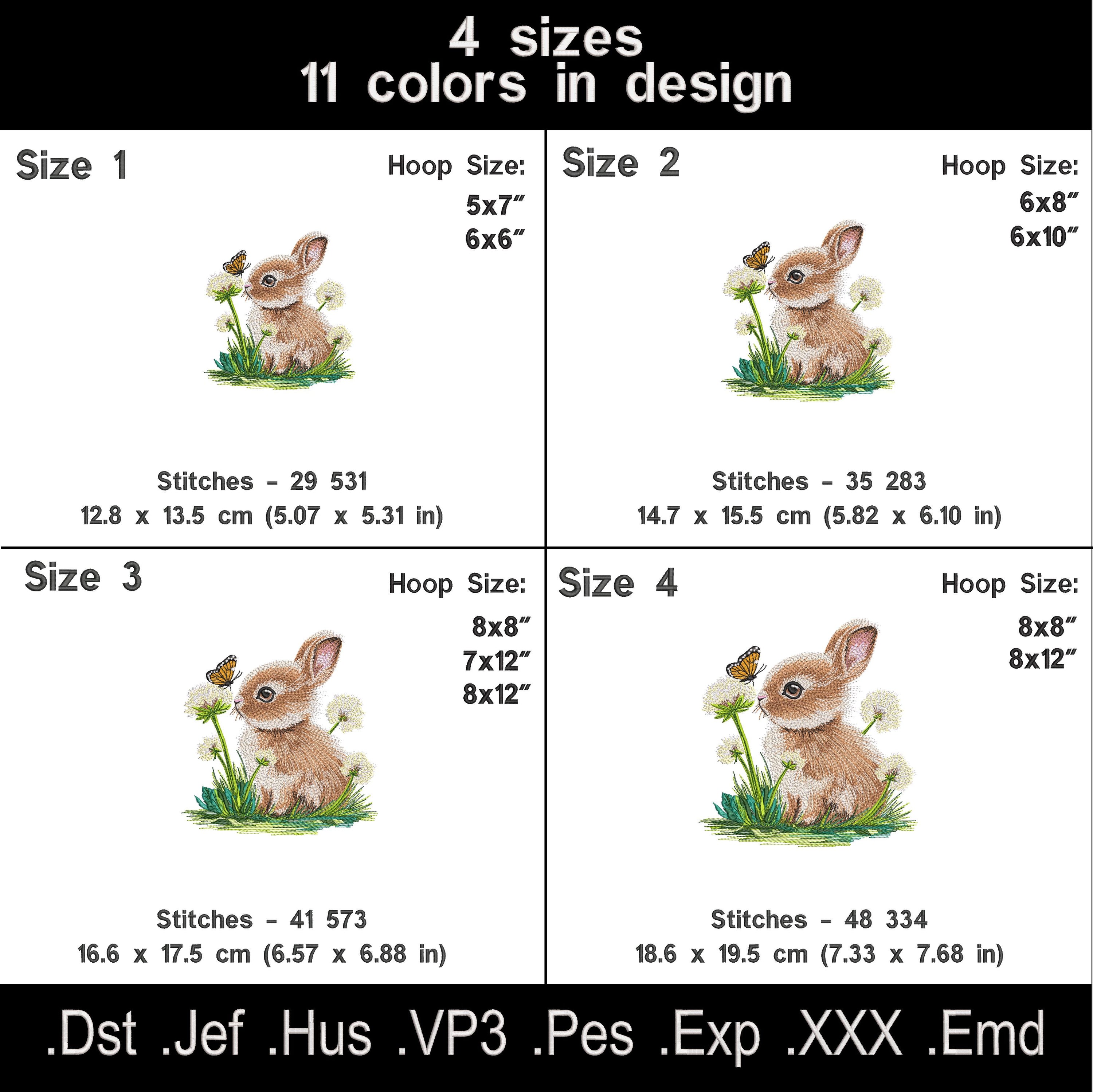Bunny Embroidery Bundle – 12 Designs
