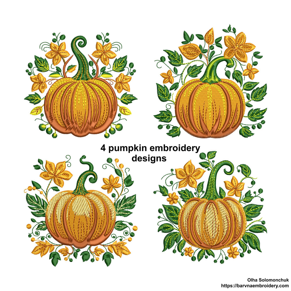 Pumpkin Embroidery designs for machine, Fall embroidery designs, Instant download