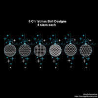 Christmas ball Machine embroidery designs. Christmas embroidery file.