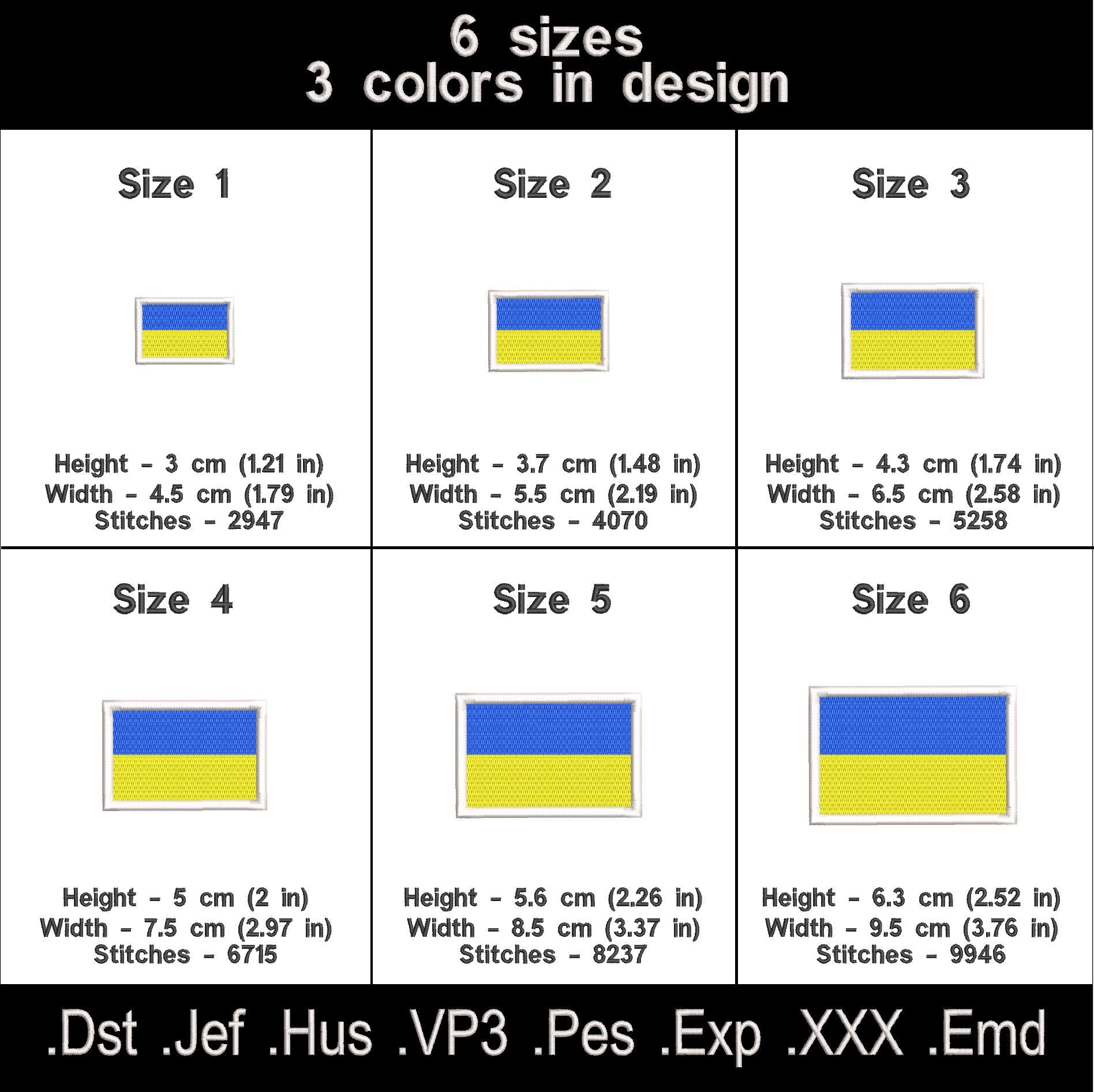 Ukraine flag embroidery design.