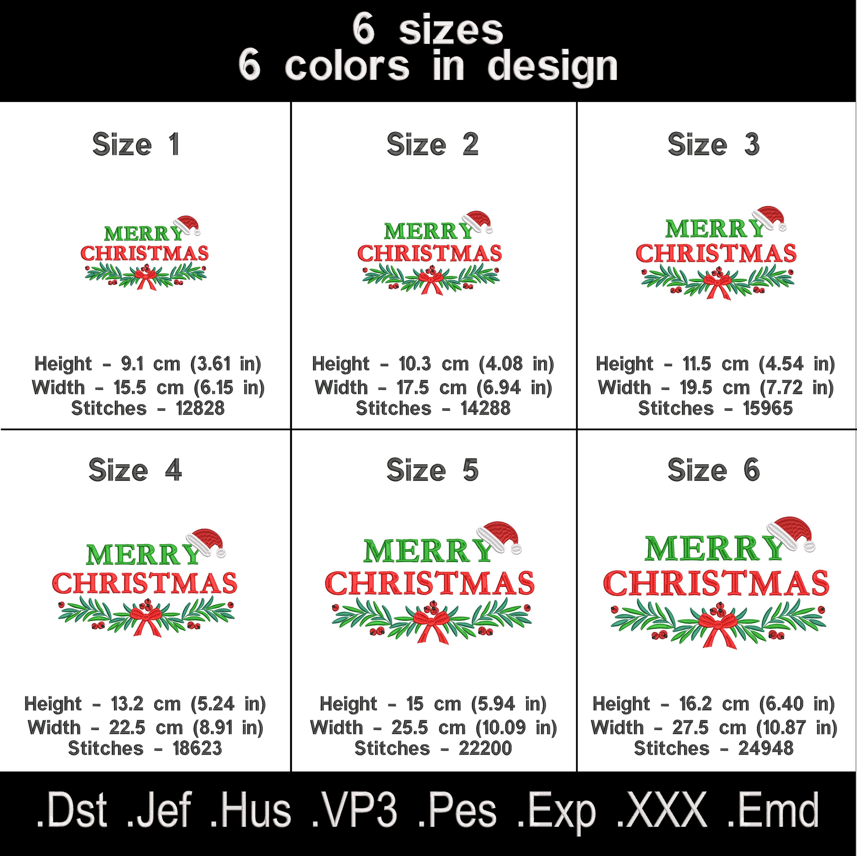 Merry Christmas Machine embroidery design, Christmas embroidery files. (Copy)