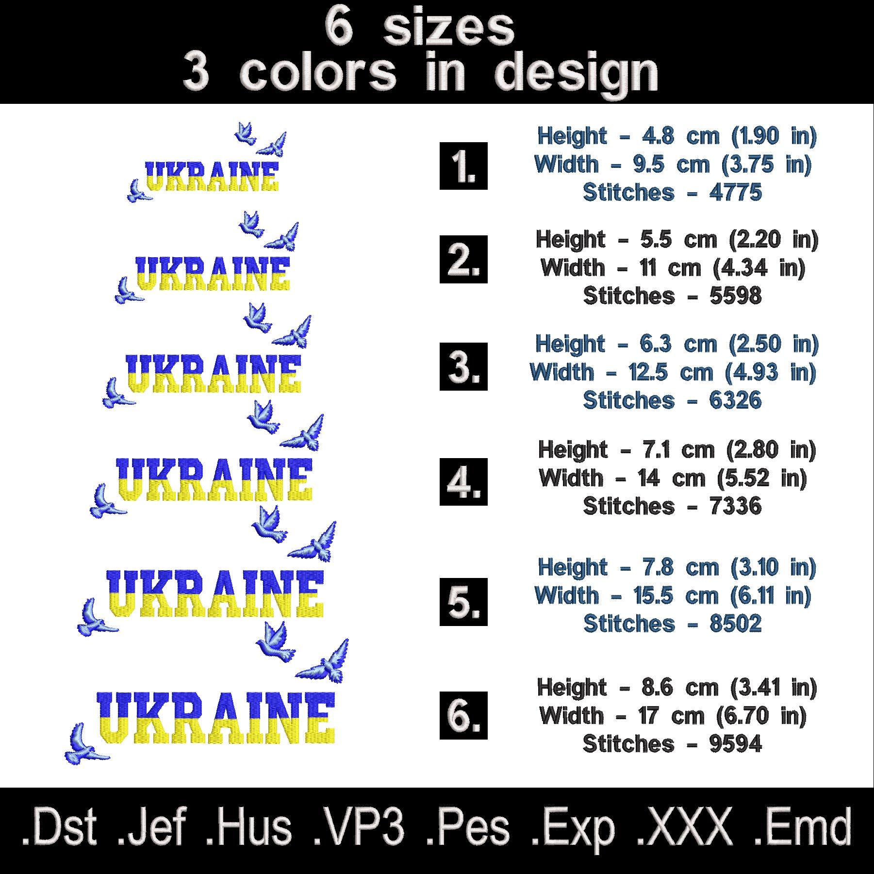 Ukraine Maschinenstickerei-Designs mit Tauben.