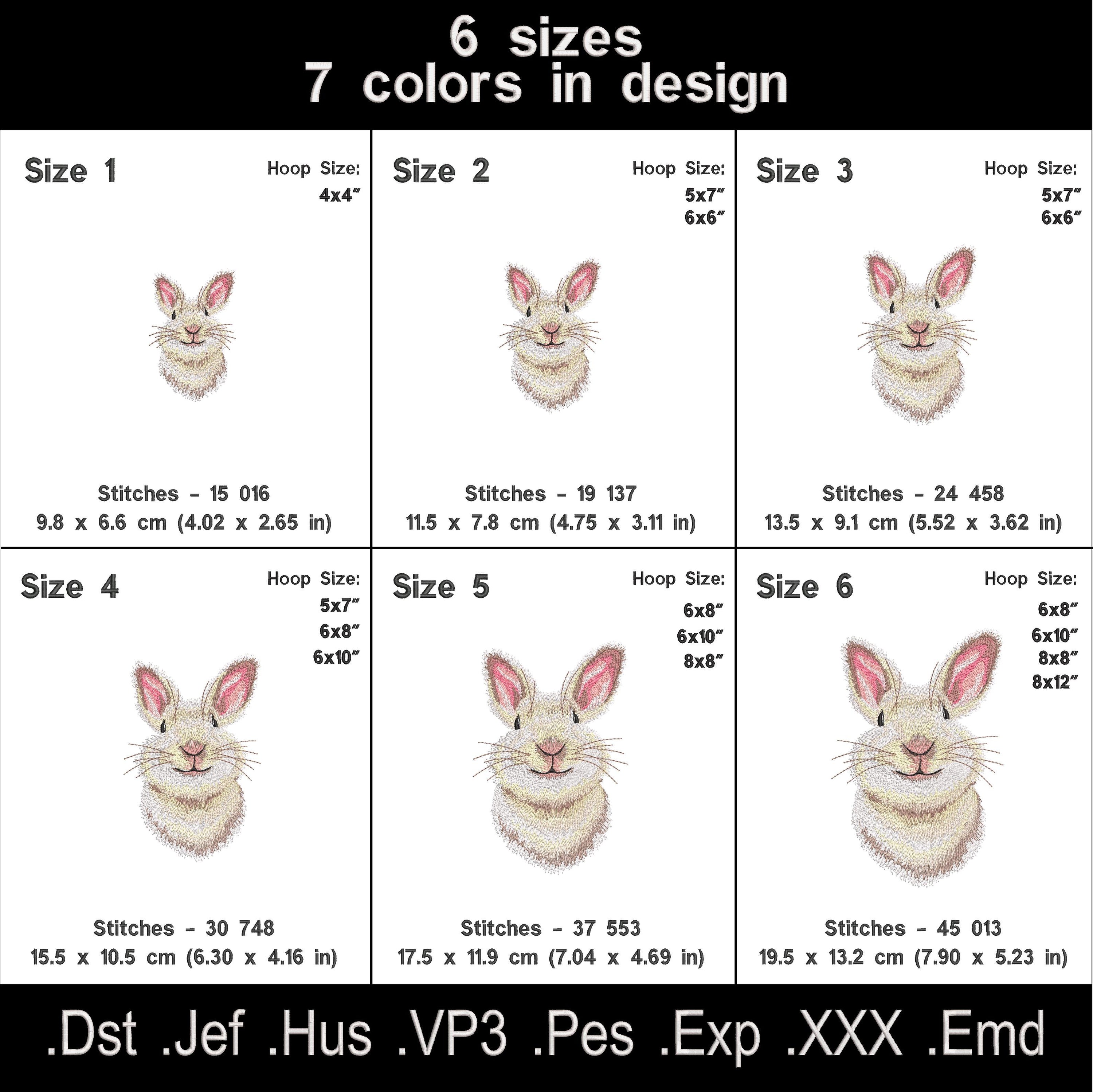 Cute Funny Bunny Embroidery File