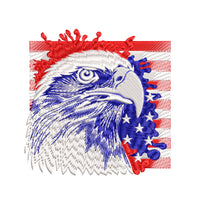 American Eagle Machine embroidery designs, USA flag embroidery machine files, Instant download