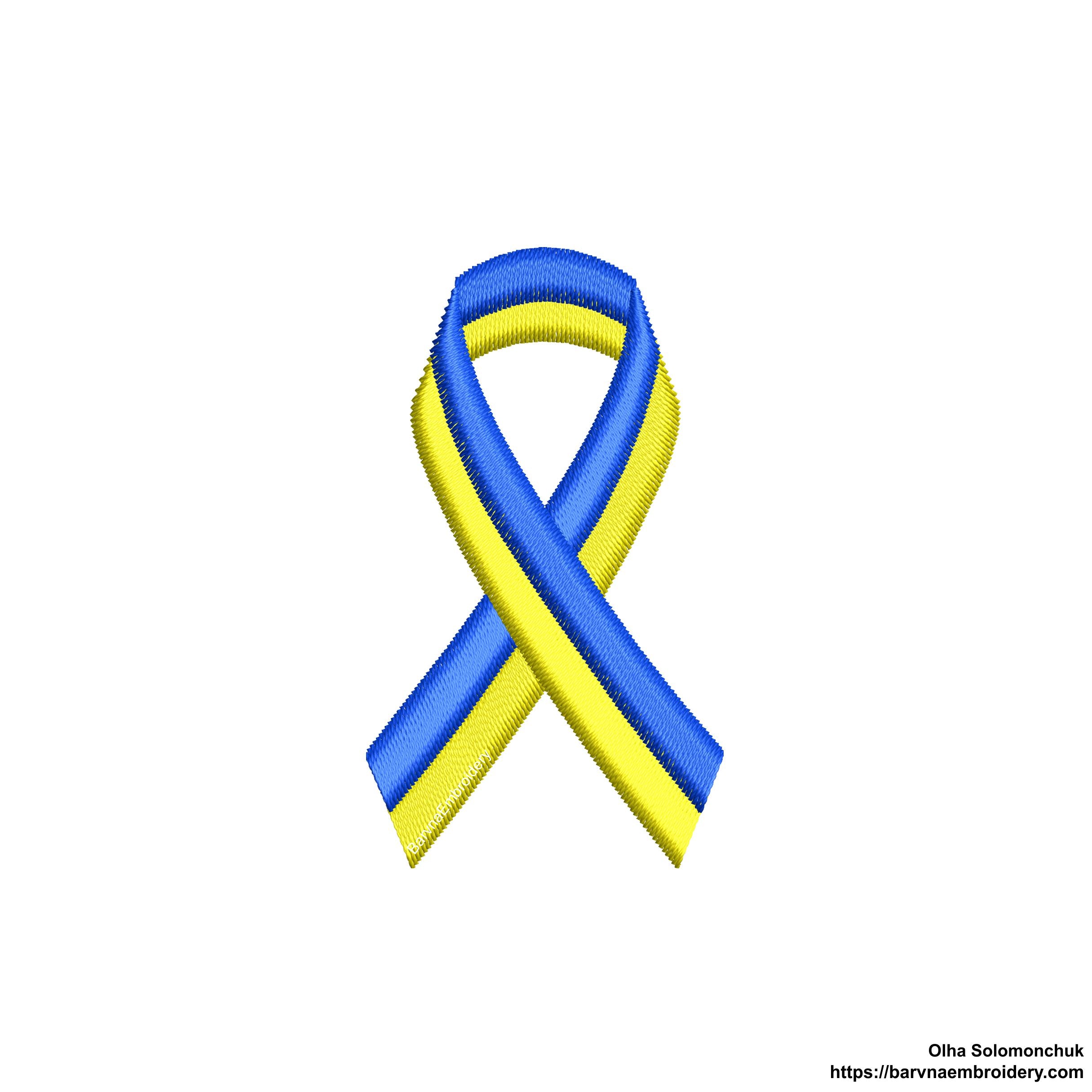 Ukraine Machine embroidery designs, Awareness ribbon embroidery design, instant download.