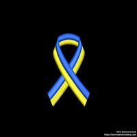 Ukraine Machine embroidery designs, Awareness ribbon embroidery design, instant download.