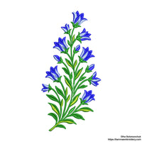 Bellflower Machine Embroidery Design, Flowers Embroidery File, Instant Download