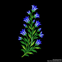 Bellflower Machine Embroidery Design, Flowers Embroidery File, Instant Download