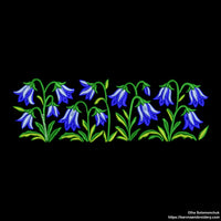Bellflower Border Machine Embroidery Design