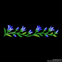 Bellflower Border Machine Embroidery Design 