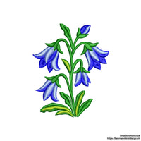 Bellflower Machine Embroidery Design, Flowers Embroidery File, Instant Download