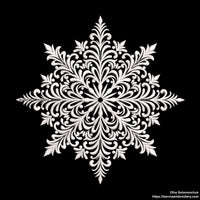 Elegant big snowflake machine embroidery design – one color winter stitch, perfect for pillows and décor.