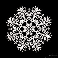 Detailed big snowflake embroidery design – single color machine embroidery file for winter and holiday projects.