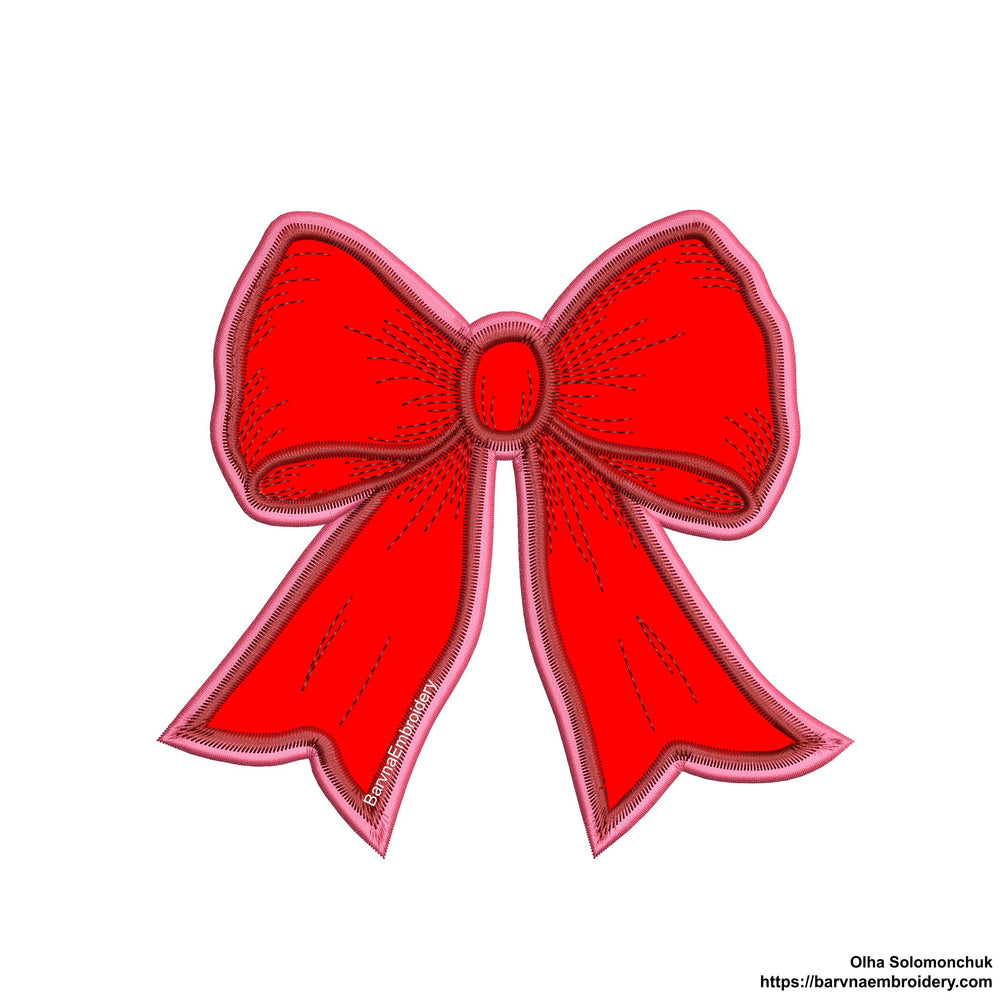 Bow Applique Machine embroidery designs, Bow embroidery files, Instant download