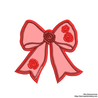 Bow Applique Machine embroidery designs, Dandelion bow embroidery files, Instant download