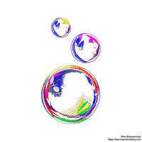 Soap Bubbles Machine embroidery designs, Bubbles embroidery files.