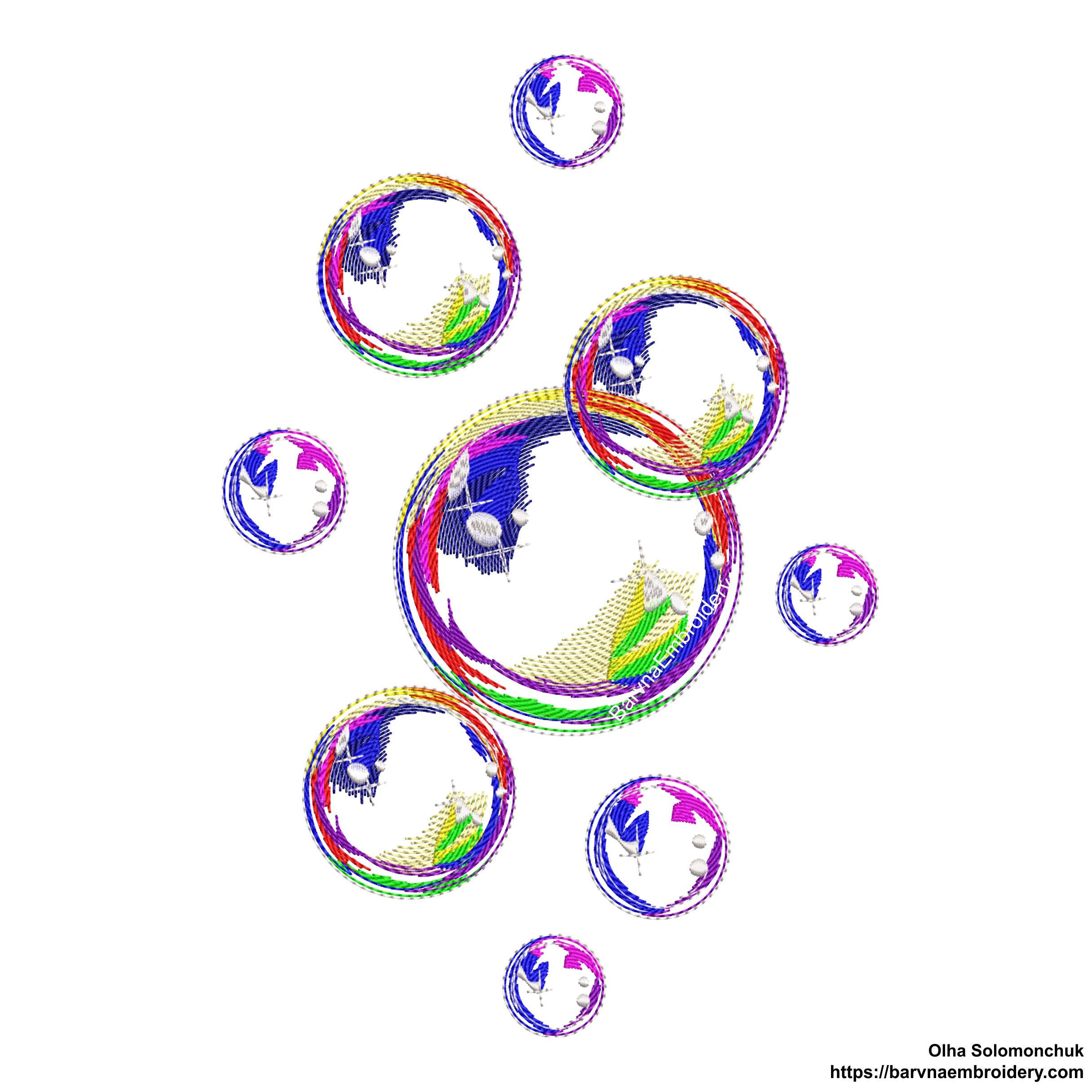 Soap Bubbles Machine embroidery designs, Bubbles embroidery files, Digital download