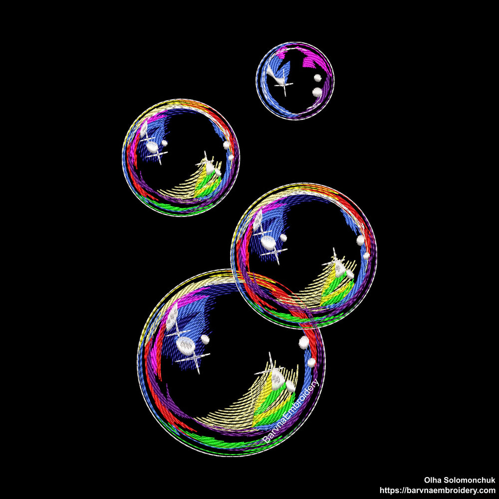 Soap Bubbles Machine embroidery designs, Bubbles embroidery files, Digital download