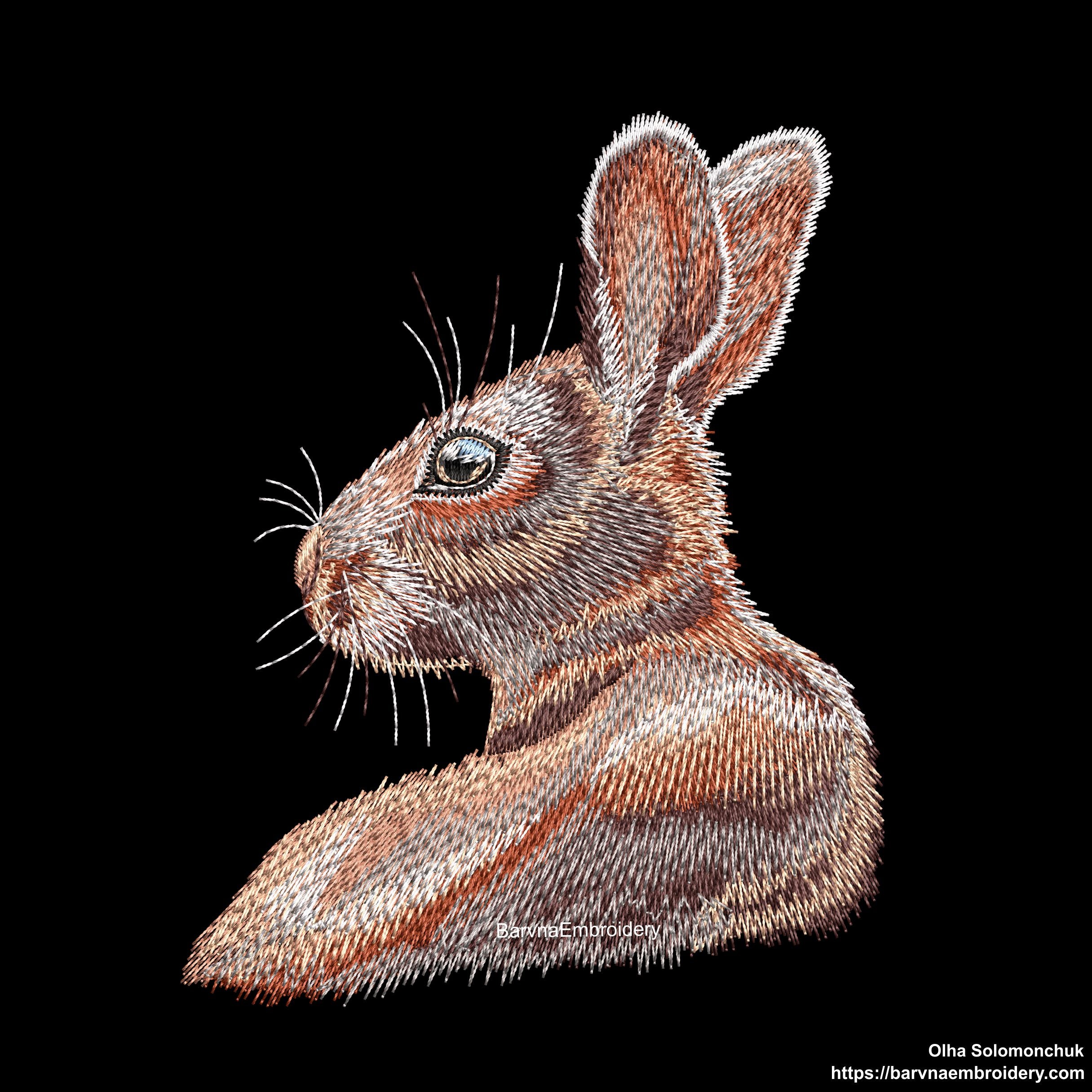 Rabbit Machine Embroidery Design. – BarvnaEmbroidery