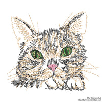 Cat Machine embroidery designs, Home pet embroidery design for machine